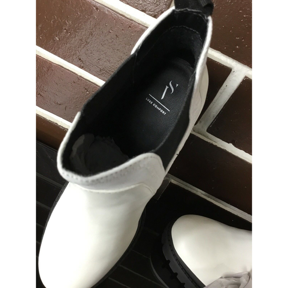 NWT SIMPLE VERA FASHION white Boots Platform Size 8 - Picture 3 of 4